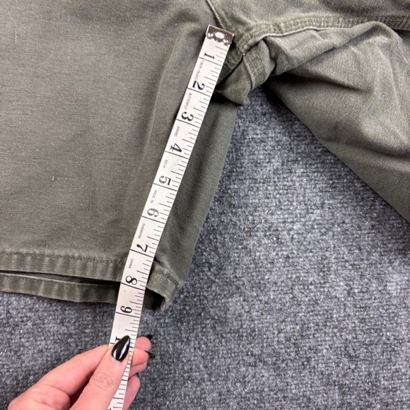 CARHARTT Men’s Washed Duck Work Shorts Green Utility Cargo shorts size: 38 - Picture 9 of 9